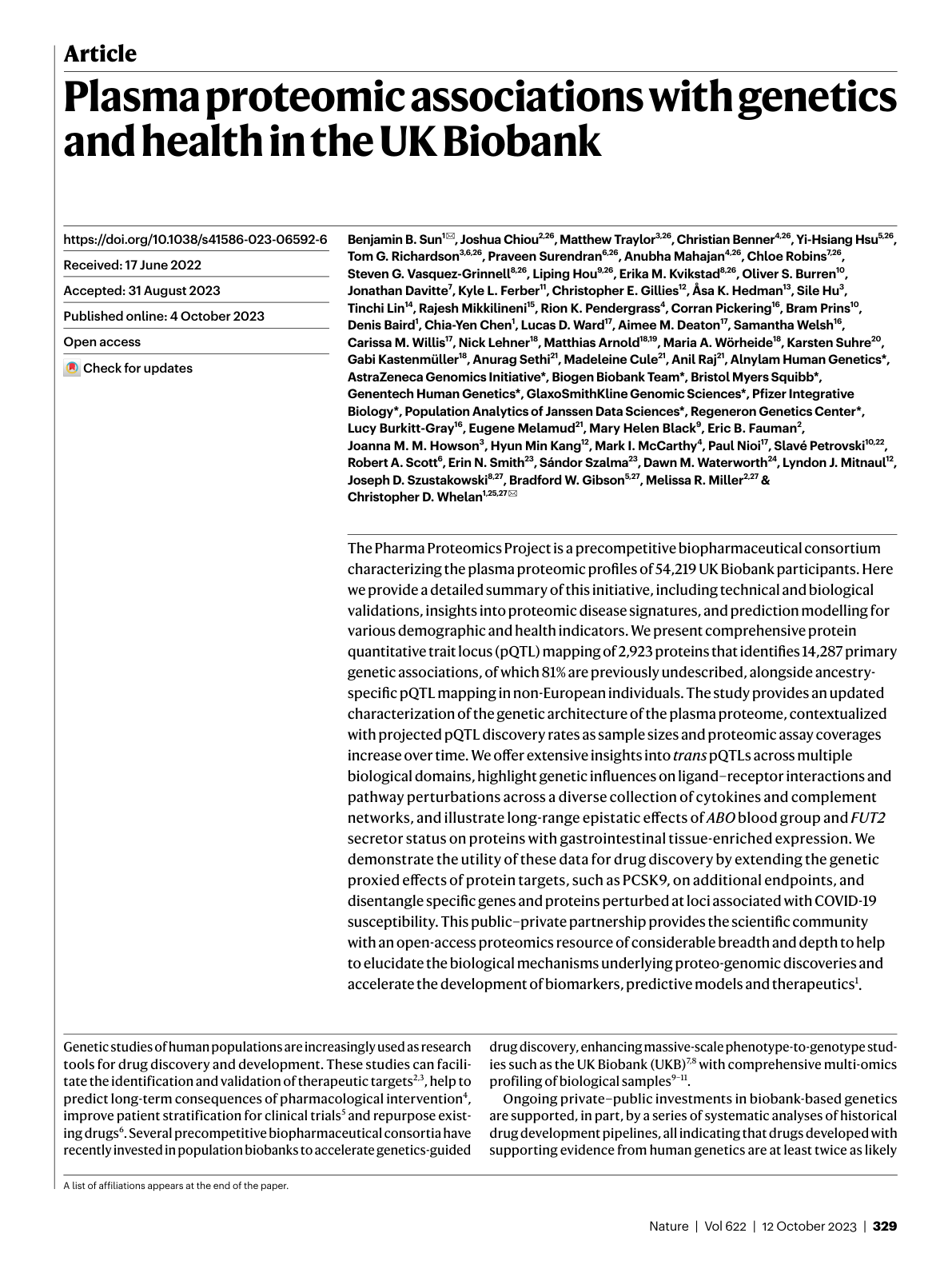 First page of UKB-PPP flagship paper